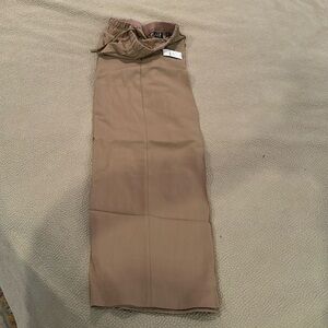 Gap petite big leg tan pants with draw string 
New with tag.